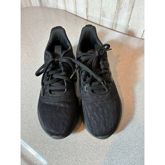 Womens Adidas Cloudfoam Size 7.5‎ Black Athletic - Picture 1 of 7